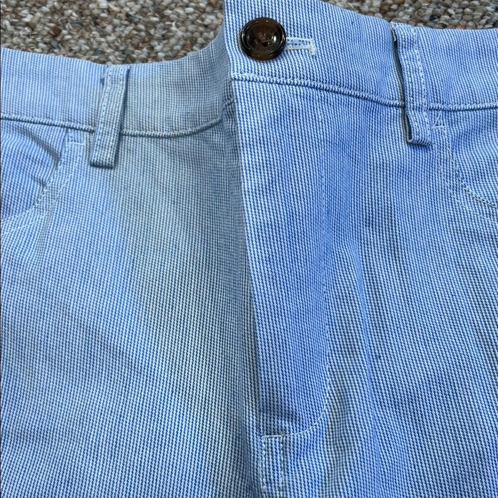 J. Crew Factory Ella High Rise Wide Leg Blue Cropped Pants - Picture 4 of 7